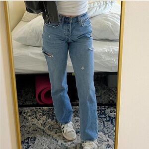 Abercrombie mid rise loose jeans